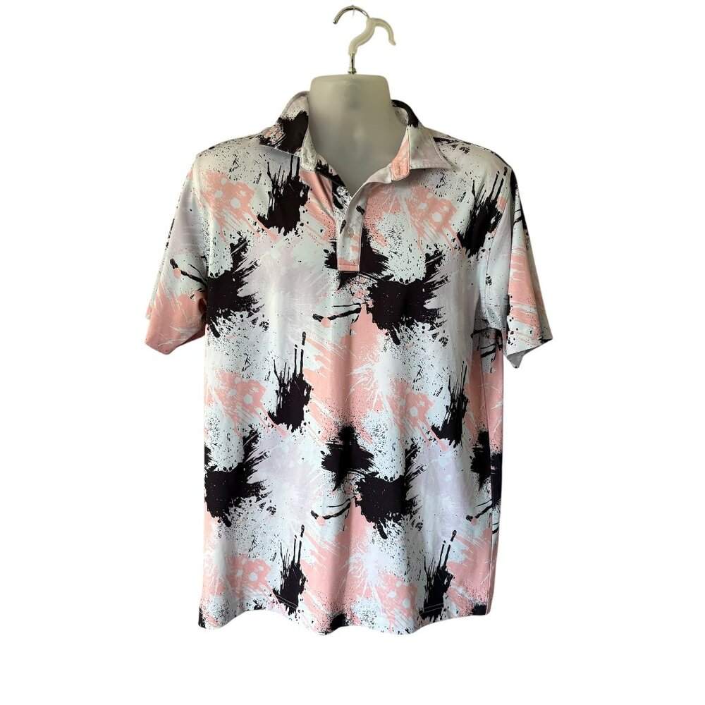 Waggle The Weekender Shirt Mens Polo Golf Athletic Stretchy Wicking Large